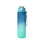 Sports Water Bottle with Time-Tracking Straw Leak Proof Locking Flip Cover for Easy Carry Ideal for Outdoor Adventures