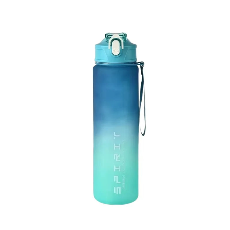 Sports Water Bottle with Time-Tracking Straw Leak Proof Locking Flip Cover for Easy Carry Ideal for Outdoor Adventures