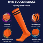 Loogdeel 1Pair 26-45 Kids Soccer Compression Sports Socks Stretchy Knee High Tube Socks Men Women Teens Football Athletic Socks