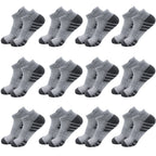 6/24Pairs Ankle Athletic Running Socks Cushioned Breathable Low Cut Sports Tab Socks For Men And Women