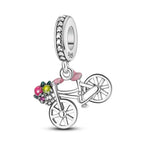 Fashion 100% 925 Silver Red Motorcycle Sports Car SUV Bus Charms Beads For Women Fit DIY Pan Bracelets Party Birthday Jewelry