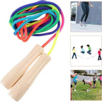 Thickened Extended Wooden Colorful Jump Rope Adjustable Sports Fitness Hot Selling Toys and Gifts Random Color