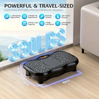 Exercise Machine with Resistance Bands Compact Vibration Platform for Full-Body Workout Home Office Gym USB Powered No Battery