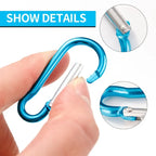 Carabiner Keychain D-ring Buckle Spring Carabiner Snap Hook Clip Keychains Camping Accessories Multifunctional Stainless Steel