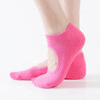 Backless Non-slip Fitness Pilates Socks Cotton Women Sport Yoga Socks Ballet Dance Slippers Barefoot Sock Workout for Gym