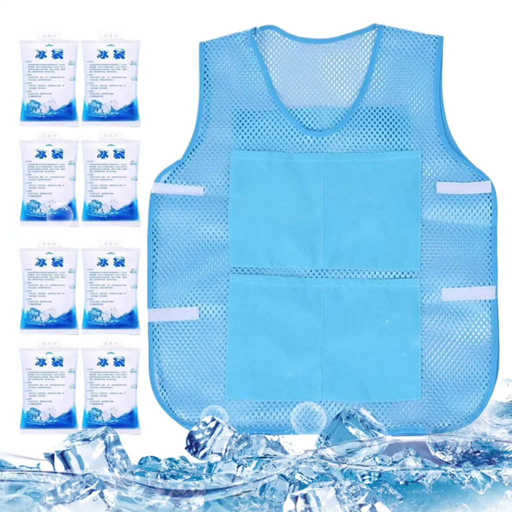 Cool Vest Body Cool Clothing with 8 Ice Packs Cold Wrap Gadgets Cooler Clothes Wearable Designed for Travel Day Work Summer