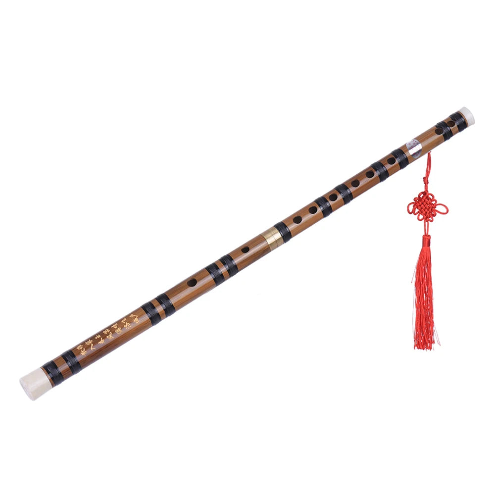 Pluggable Handmade Bitter Bamboo Flute/Dizi Traditional Chinese Musical Woodwind Instrument in E Key for Beginner Study Level
