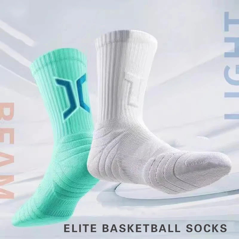 1/3 Pairs Professional Men's Basketball Socks with Thick Towel Bottom Breathable Sports Socks Men's Long Badminton Socks
