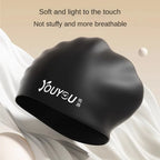 Swimming Cap Silicone High Quality Waterproof Swim Hat for  Adult Solid Color Ears Protection Swim Equipment High Elasticity Cap