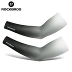 ROCKBROS Bicycle Arm Sleeves Ice Silk Sun UV Protection Sports Cycling Arm Sleeves Cover Breathable Running Fitness Arm Sleeves