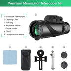 80x100 HD Zoom Portable Telescope Long Distance 5000M Folding Mini Powerful for Hunting Sports Outdoor Camping Travel