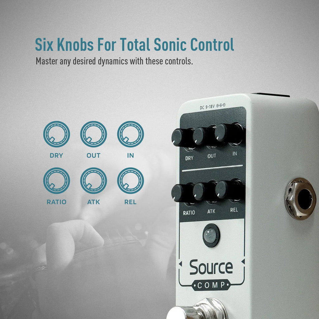 SONICAKE Source Compressor 1176 studio Compressor Guitar Effects Pedal Analog Buffered-Bypass QSS-27