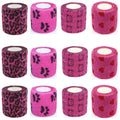 12/24pcs Elastic Self-Adhesive Athletic Tape Bandage Non-Woven Universal Fit for Sports Foot Support Joint Protection