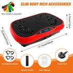 Portable Vibration Plate Exercise Machine Full-Body Workout with Bluetooth Resistance Bands Yoga Straps for Weight Loss &Shaping