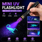 365nm/395nm Mini UV Pen Light Led Flashlight Blacklight Torch Cat Dog Pet Stain Tinea Ink Money Ore Jade Scorpion Detection Lamp
