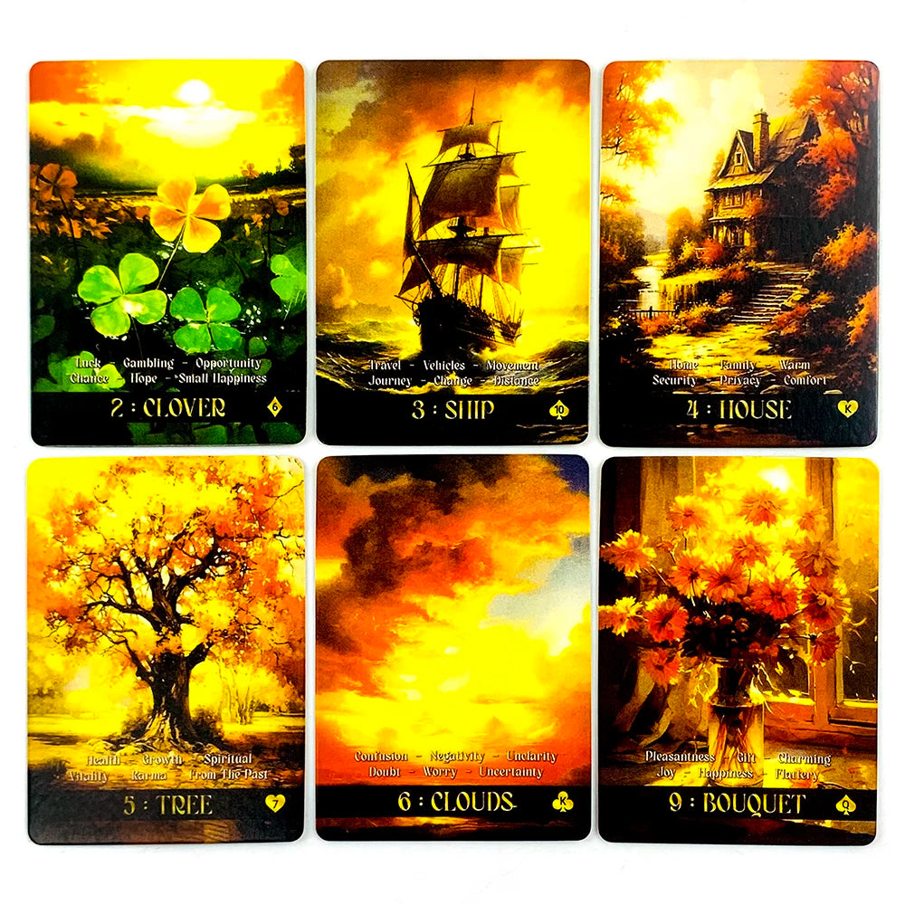 8.8*6.3cm Oracle Cards Game Fortune Telling & Spiritual Growth 36 Cards Oracle Deck , Perfect For Divination & Gift Giving