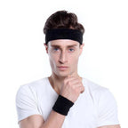 WOSWEIR-Cotton Athletic Headband Elastic Sweatbands Basketball Sports Women Men Gym Fitness Sweat Hair Band Volleyball Tennis