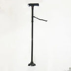 LED Telescopic Foldable Walking Cane with Emergency Alarm Anti-slip Elderly Walking Aid Crutch Stick for Seniors Parents