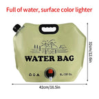 Camping Water Bag Outdoor Hiking Folding Water Bucket Bag with Faucet 8L Large Capacity Water Container Camping Supplies 캠핑용품