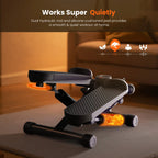 JHK Mini Stepper with Resistance Bands 300 LBS Weight Capacity Hydraulic Home Stepper Machine Compact Cardio Equipment with LCD Monitor No Assembly Required