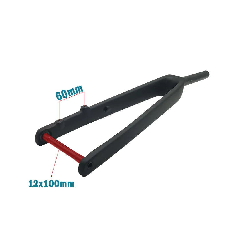 SL8 Full carbon bike fork, full internal cable alignment thru-axle rigid bike fork, spinal canal, carbon fibre reinforced.