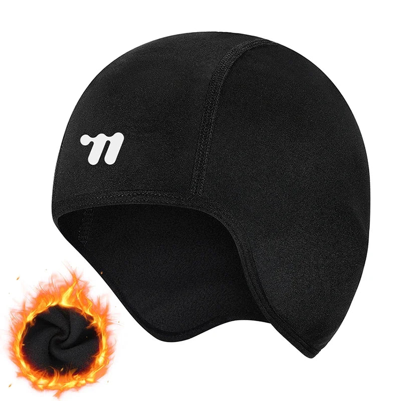 WEST BIKING Thermal Cycling Cap Winter Windproof Ski Cap Outdoor Sports Running Hiking Motorcycle Hat Men Women Cycling Headwear