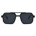 Hiking New Fashion Double Beam Polygonal Anti Light Glasses Retro Personalized Trendy Large Frame Eyewear European and American