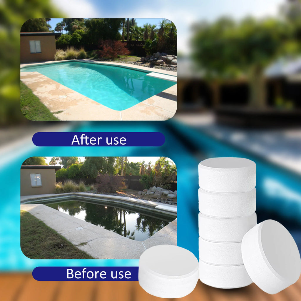 3 Inch Chlorine Tablets 50 LB Bucket, Premium Stabilized Pool Chlorine, Slow Dissolving Long Lasting Swimming Pool Water Treatment and Sanitizer