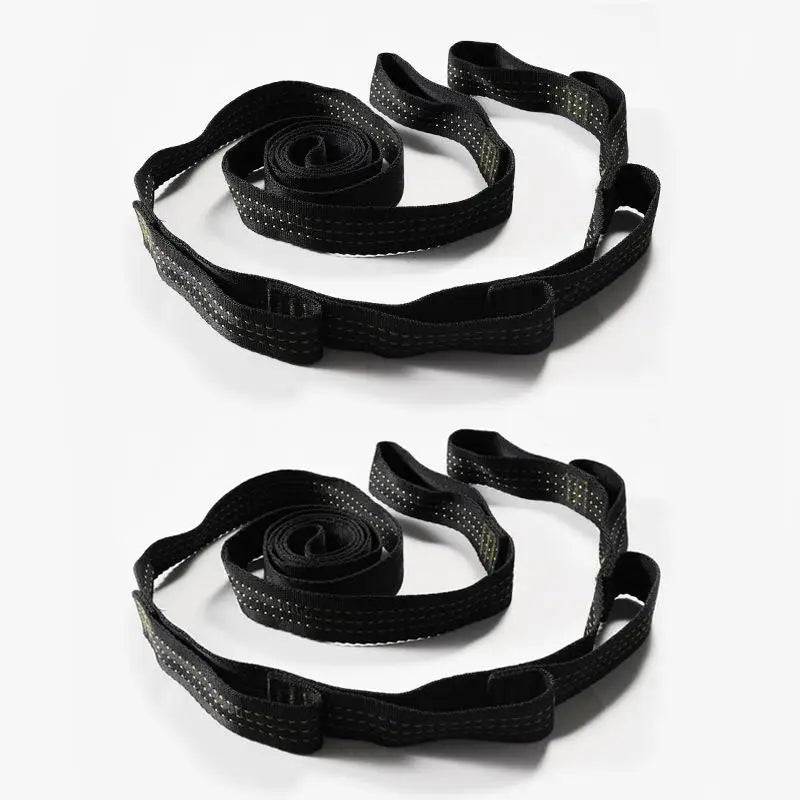 New-2Pcs Special Reinforced Polyester Straps 5Ring High Load-Bearing Barbed Hammock Straps For Outdoor Camping Hammock Straps