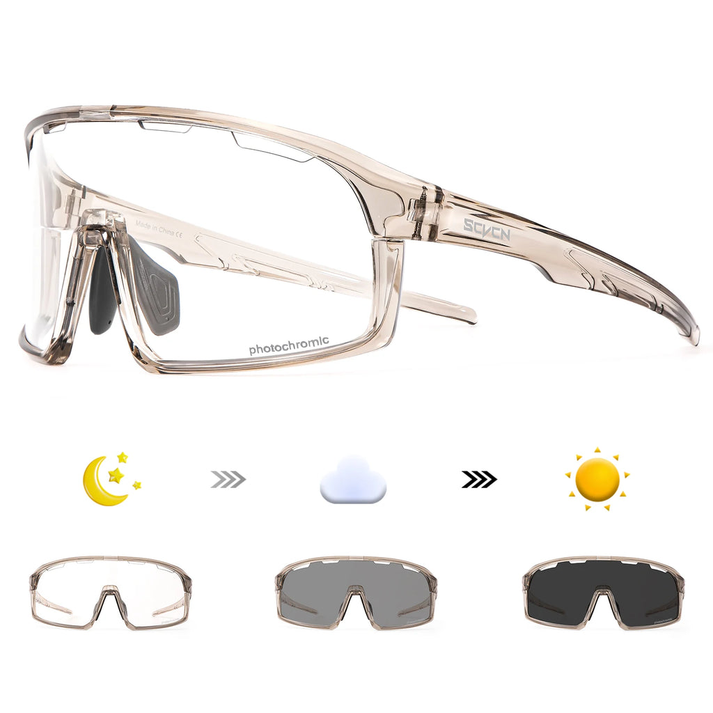 SCVCN Photochromic Cycling Glasses Cycling Sunglasses Bicycle Eyewear Sports MTB Outdoor UV400 Bike Goggles Sunglasses Eyepieces