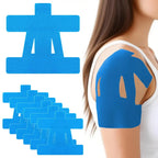 10PCS Precut Kinesiology Tape for Shoulder Pain Relief – Waterproof, Elastic Support for Rotator Cuff & Injury Recovery