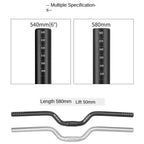 MEROCA Bike Handlebar 25.4X540/580mm Aluminum Alloy Bicycle Riser Handlebar Straight/Swallow Cycling Accessories