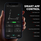 Electric Scooters for Adults,19 MPH 19 Miles Folding E-Scooter Built-in Side Lights, 550W Motor