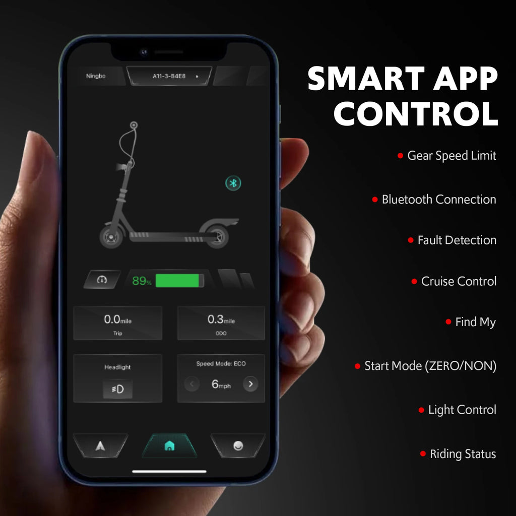 Electric Scooters for Adults,19 MPH 19 Miles Folding E-Scooter Built-in Side Lights, 550W Motor