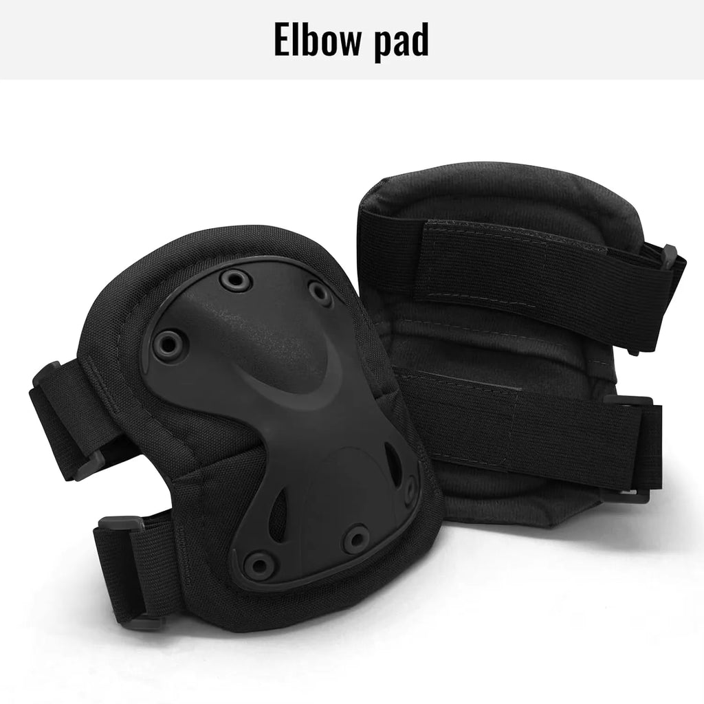 2Pcs Protective Pads Set Knee Elbow Pads Adjustable Straps Hard Shell for Skating Cycling Scooter Outdoor Sports Safety Gear Kit