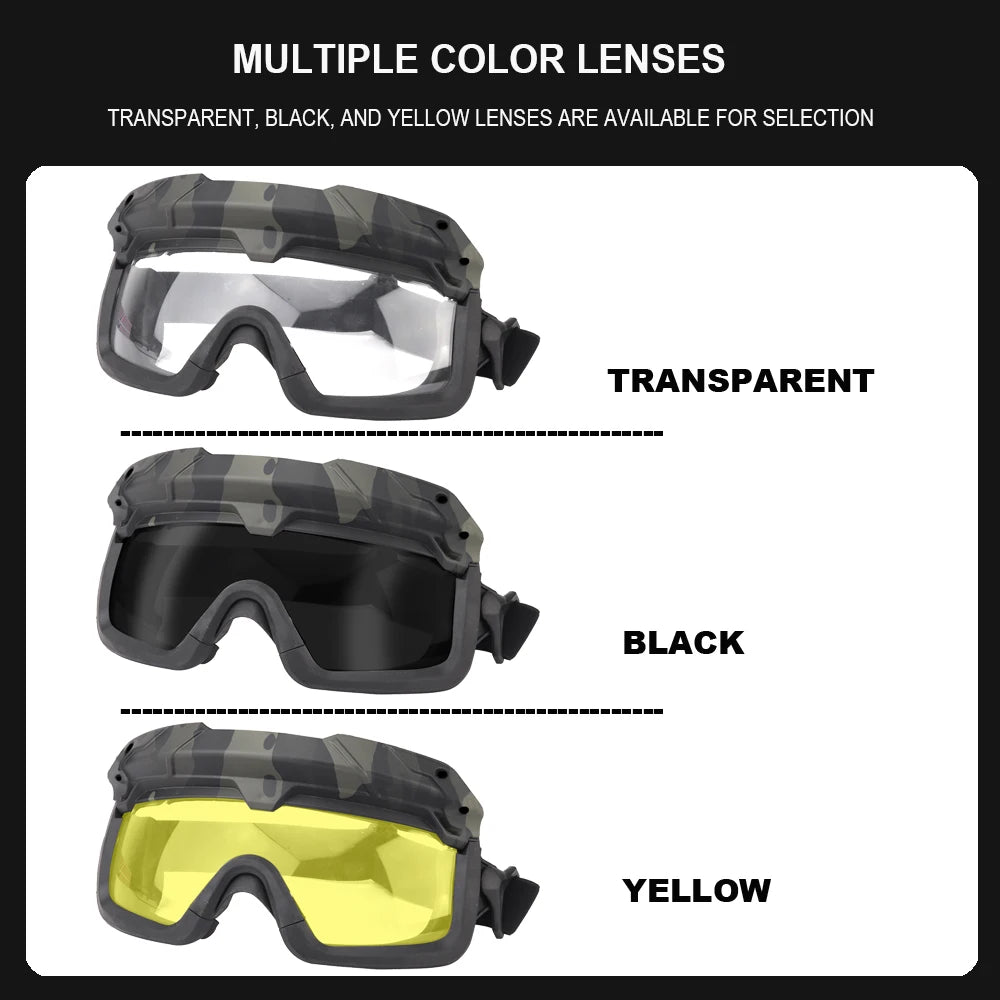 Tactical FAST Helmet Goggles Outdoor Airsoft Paintball Protective Glasses Sports Sunglasses Men Windproof Anti Fog Goggles