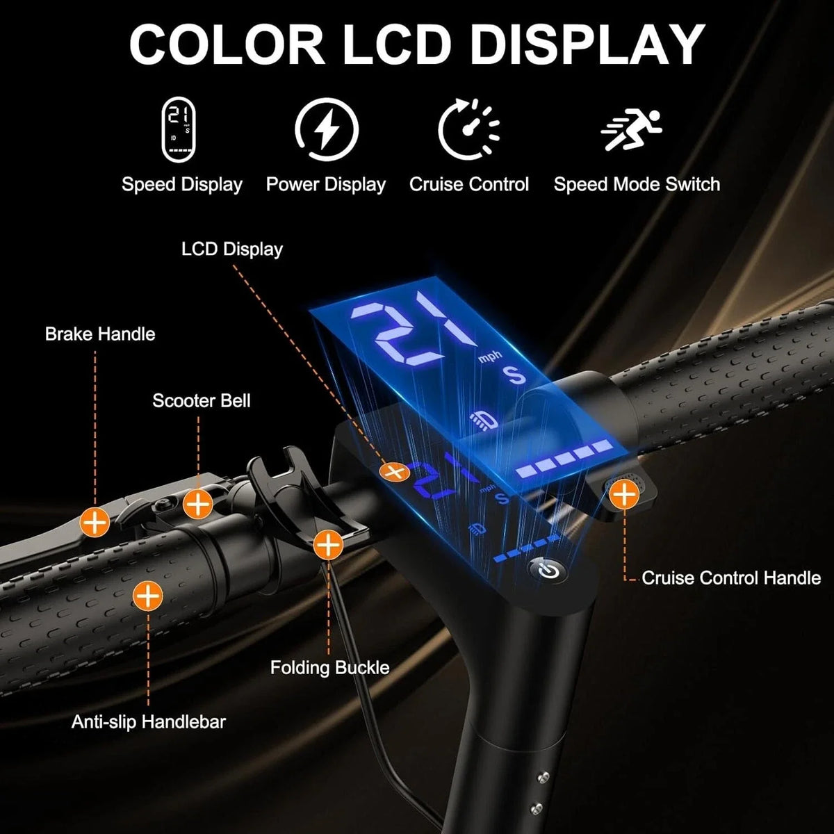 AOVOPRO TMAX 10inch Electric Scooter 500W 22MPH Adult APP Smart Scooter Shock-absorbing Anti-skid Folding Electric Scooter