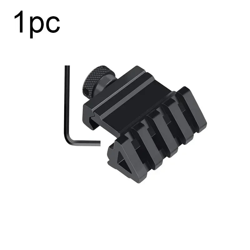 2Pcs 45 Degree Offset Picatinny Weaver 20mm Rail Mount, Side Scope Mount for Optics, Red Dot & Laser Sight