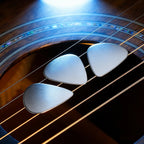 18pcs 0.3mm Precision Stainless Steel Guitar Picks Durable Metal Picks for Ukulele Bass Conventional String Instruments