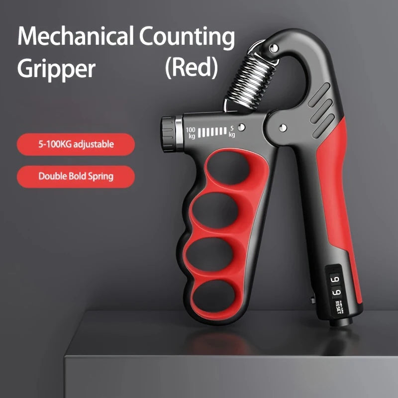 Grip Strength Trainer – Adjustable Resistance Hand Grip Strengthenerwith Auto Electronic Counter | Forearm & Finger Exerciser for Athletes, Musicians, Injury Recovery