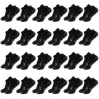 6/24Pairs Ankle Athletic Running Socks Cushioned Breathable Low Cut Sports Tab Socks For Men And Women