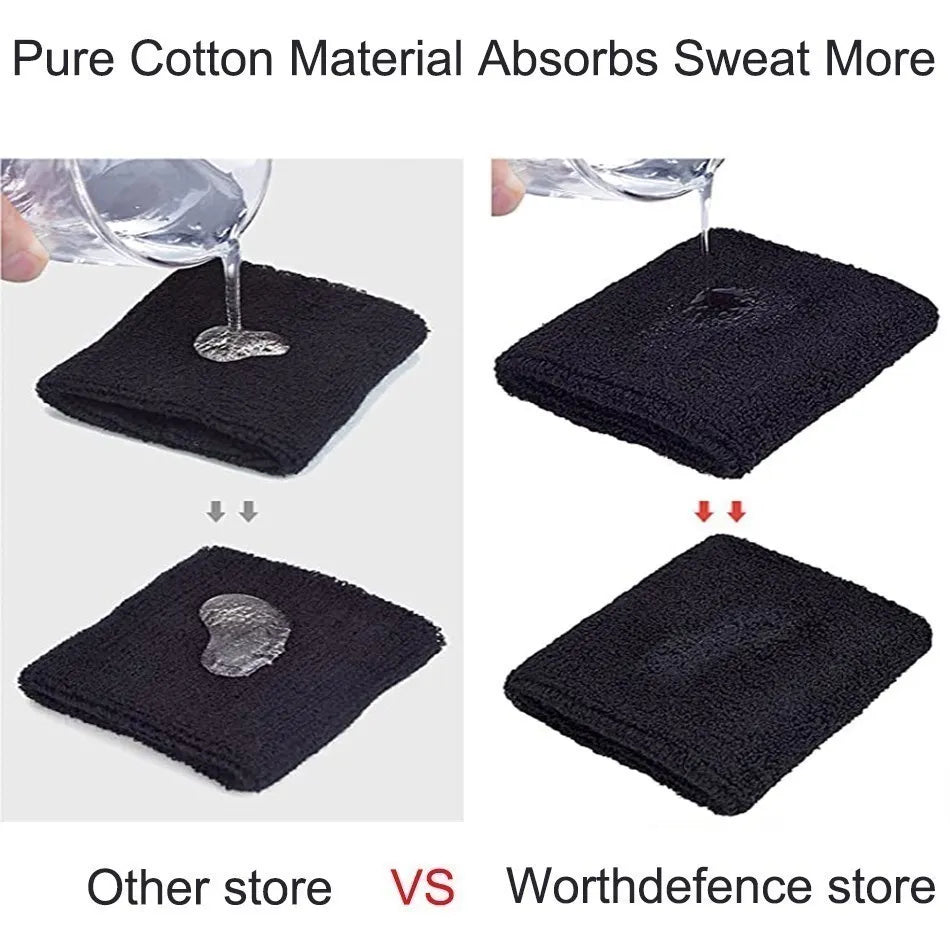WOSWEIR-Cotton Athletic Headband Elastic Sweatbands Basketball Sports Women Men Gym Fitness Sweat Hair Band Volleyball Tennis