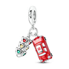 Fashion 100% 925 Silver Red Motorcycle Sports Car SUV Bus Charms Beads For Women Fit DIY Pan Bracelets Party Birthday Jewelry