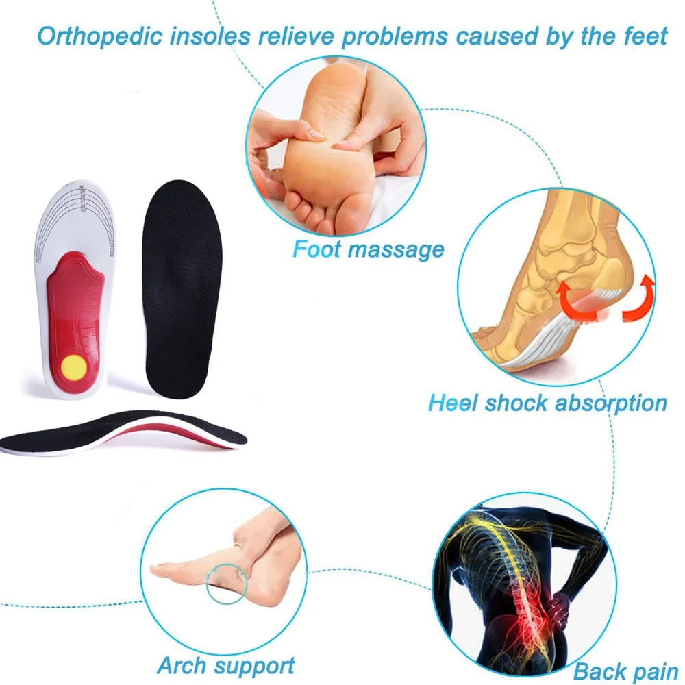 Orthopedic Insoles Arch Support Flatfoot Shoe Insole Sports Inserts Foot Cushion Heel Pads for Men Women Foot X/O Leg Correction
