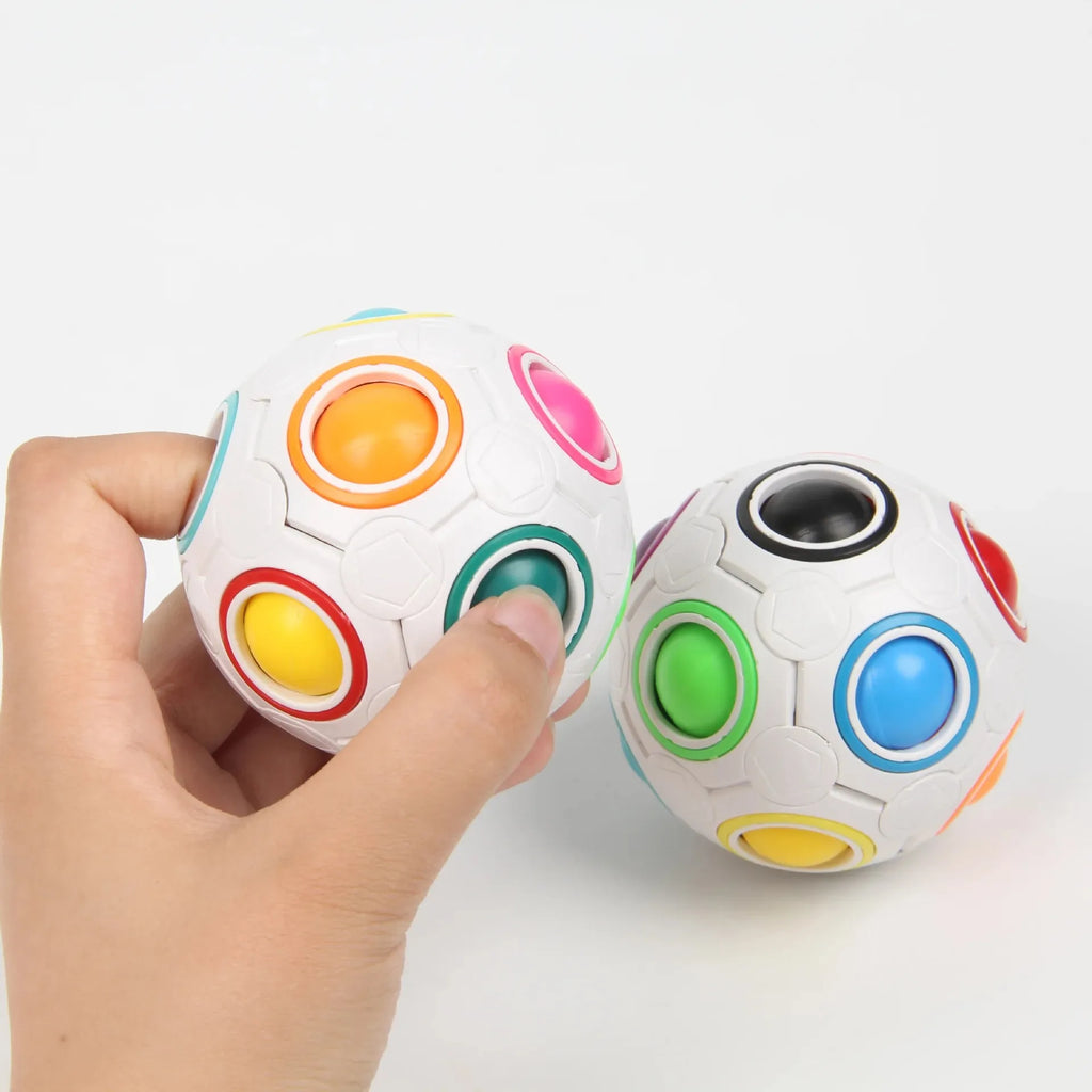 Magic Rainbow Ball Early Education Toy Puzzle Thinking Training Intelligence Brain Football Cube