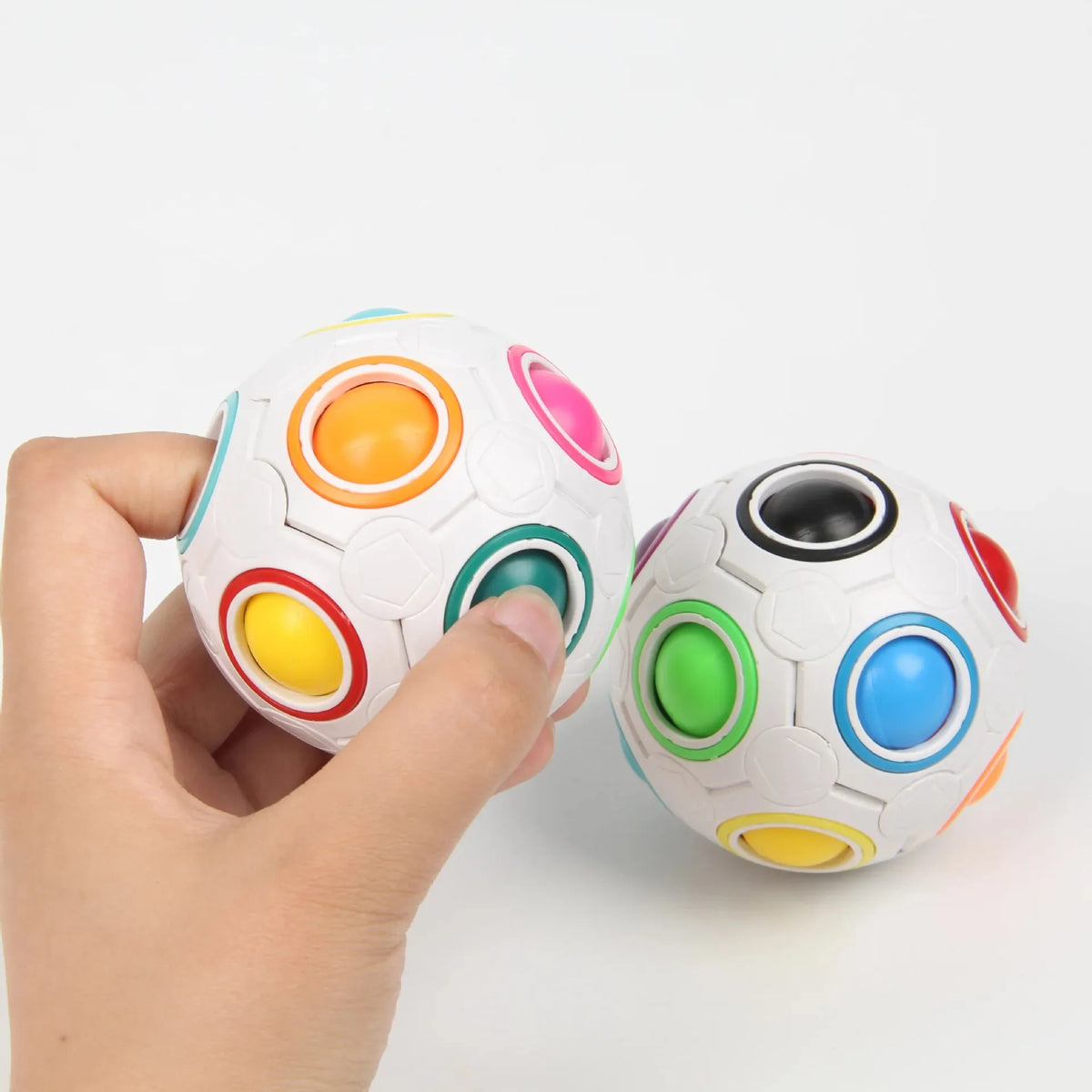 Magic Rainbow Ball Early Education Toy Puzzle Thinking Training Intelligence Brain Football Cube