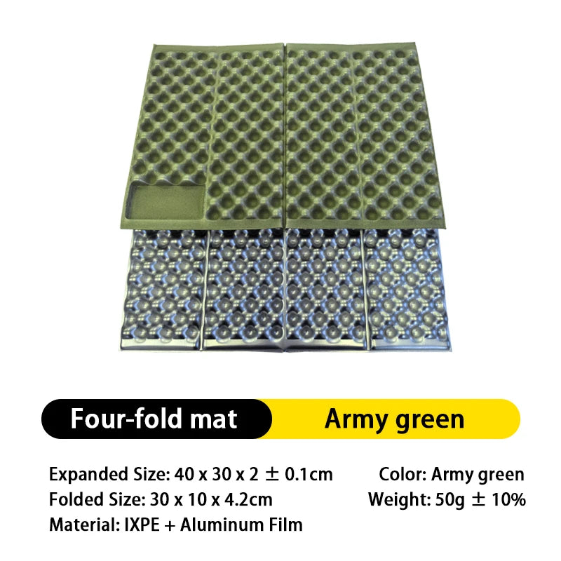 Ultralight Egg Nest Folding Seat Cushion IXPE Honeycomb Foam Camp Mat Portable Waterproof Seat for Hiking Travel Picnic Fishing