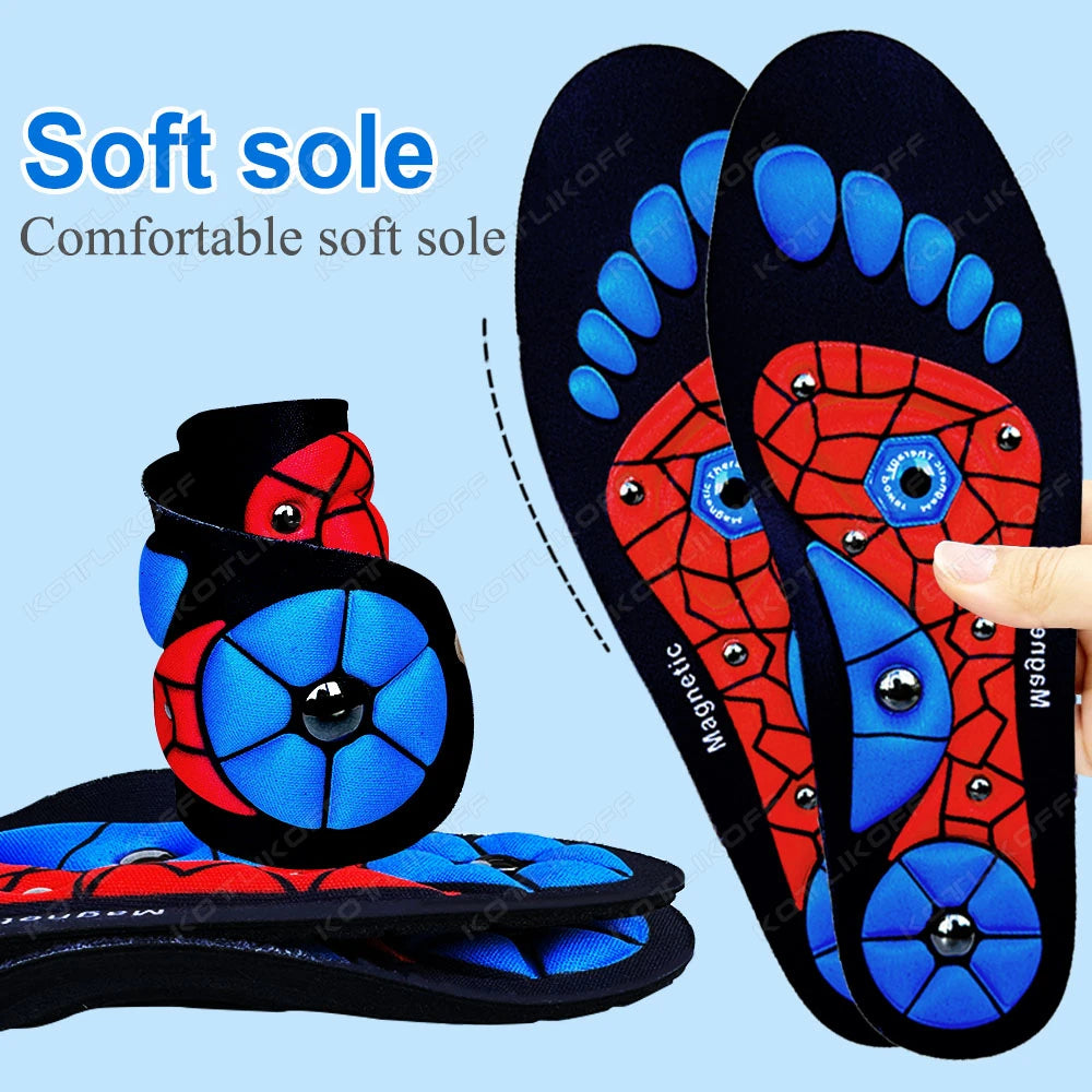 Unisex Magnetic Therapy Sports Insoles Acupressure Massage Arch Support Slimming Weight Loss Anti-Fatigue Health Care Pads