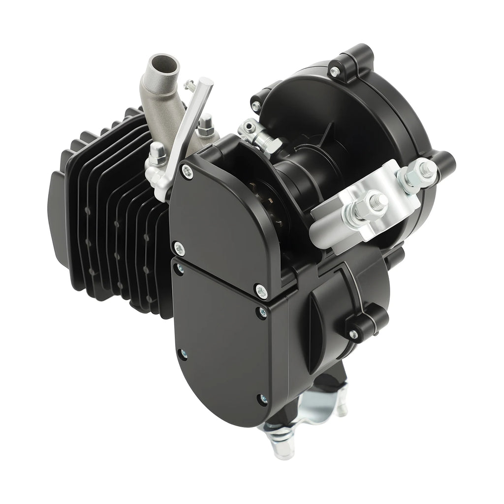 2 Stroke Engine Bicycle Motor Kit 80CC Black Single Cylinder 1.65HP 1.85kW 5500RPM Gas Powered Engine for Bike Motorized Conversion Powerful Fast Riding Save Time Effort Scooter Accessories