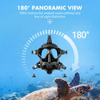 Diving Mask Full Face Snorkel Mask,180 Panoramic View Dry Top System Soft Silicone Adjustable Head Straps Comfortable Breathing Design Anti Leak With Drain Valve Max 98 Feet Deep For Adult Snorkeling Scuba Diving